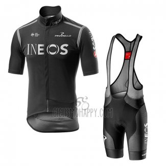 INEOS Cycling Jersey Bib Short 2020 Short Sleeve Black Gray(1)