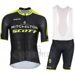 Mitchelton Scott Cycling Jersey Bib Short 2018 Short Sleeve Black