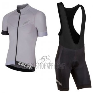 Nalini Curva Slate Cycling Jersey Bib Short 2017 Men Short Sleeve Silver
