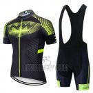 Northwave Cycling Jersey Bib Short 2019 Men Short Sleeve Black Green