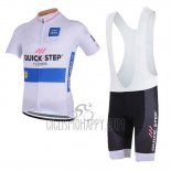 Quick Step Floor Cycling Jersey Bib Short 2018 Short Sleeve Quick Step Floors White