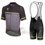 Specialized Cycling Jersey Bib Short 2018 Men Short Sleeve Black Gray Yellow(1)