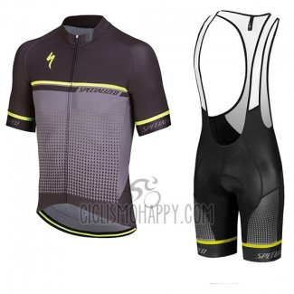 Specialized Cycling Jersey Bib Short 2018 Men Short Sleeve Black Gray Yellow(1)