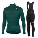Sportful Cycling Jersey Bib Tight 2020 Women Long Sleeve Green