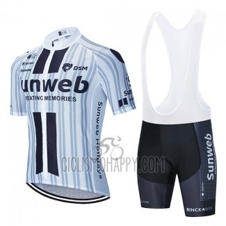 Sunweb Cycling Jersey Bib Short 2020 Short Sleeve White Black