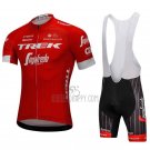 Trek Segafredo Cycling Jersey Bib Short 2018 Short Sleeve Red