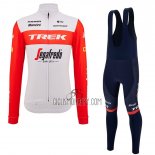 Trek Segafredo Cycling Jersey Bib Tight 2023 Men Long Sleeve White