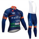 Vini Fantini Cycling Jersey Bib Tight 2019 Men Long Sleeve Blue
