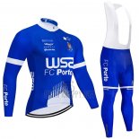 W52-fc Porto Cycling Jersey Bib Tight 2021 Men Long Sleeve W52-fc Porto Blue