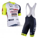 Wanty-Gobert Cycling Team Cycling Jersey Bib Short 2022 Short Sleeve White Blue