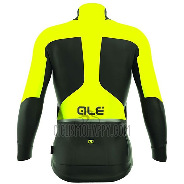 ALE Camo Cycling Jersey Bib Tight 2017 Men Long Sleeve ALE Capo Nord Black and Yellow