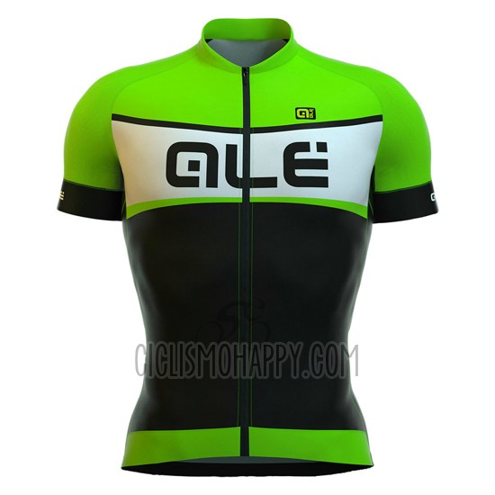 ALE Cycling Jersey Bib Short 2016 Men Short Sleeve Black and Green