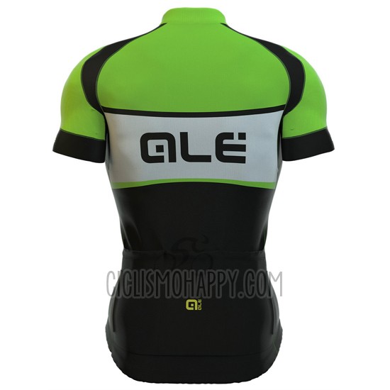 ALE Cycling Jersey Bib Short 2016 Men Short Sleeve Black and Green