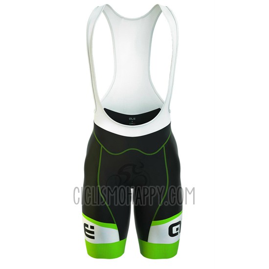 ALE Cycling Jersey Bib Short 2016 Men Short Sleeve Black and Green