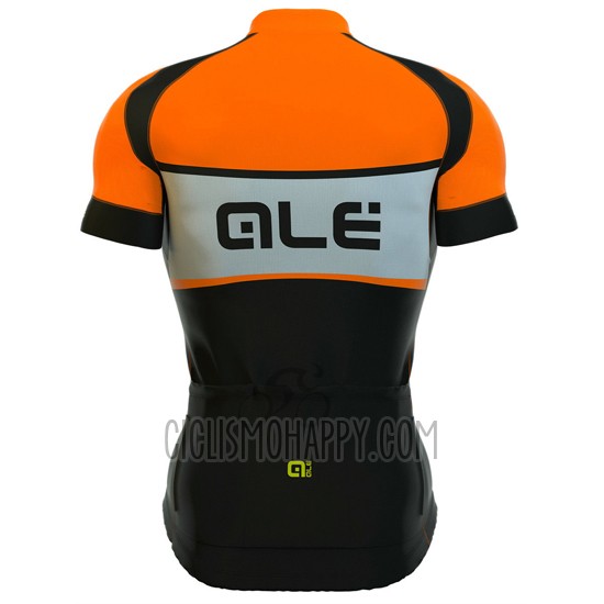 ALE Cycling Jersey Bib Short 2016 Men Short Sleeve Black and Orange