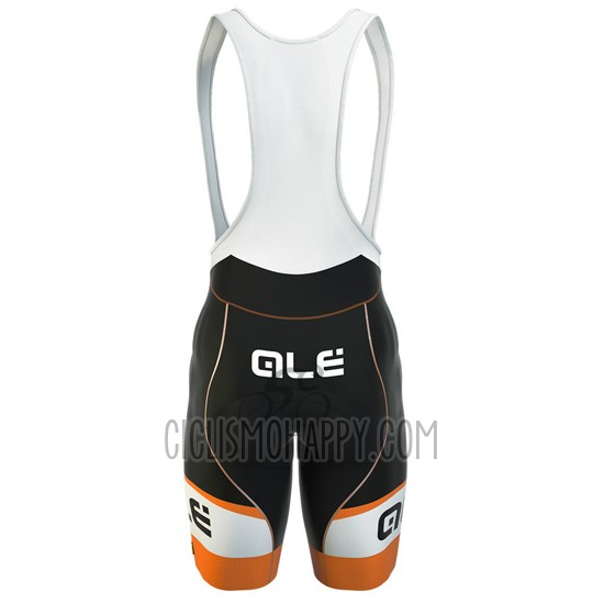 ALE Cycling Jersey Bib Short 2016 Men Short Sleeve Black and Orange