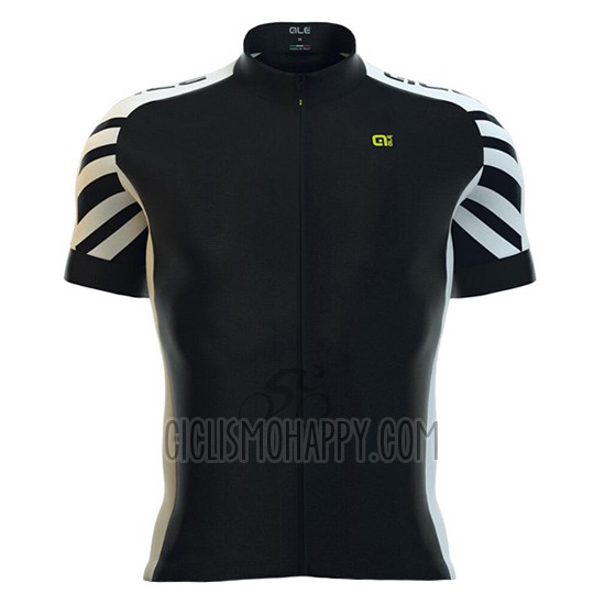 ALE Cycling Jersey Bib Short 2016 Men Short Sleeve Black and White