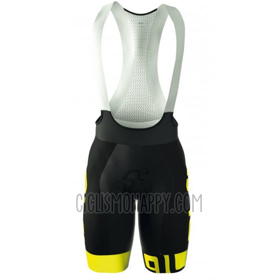 ALE Cycling Jersey Bib Short 2016 Men Short Sleeve Black and Yellow