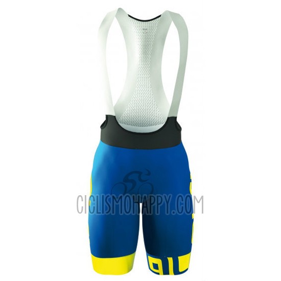 ALE Cycling Jersey Bib Short 2016 Men Short Sleeve Blue and Yellow