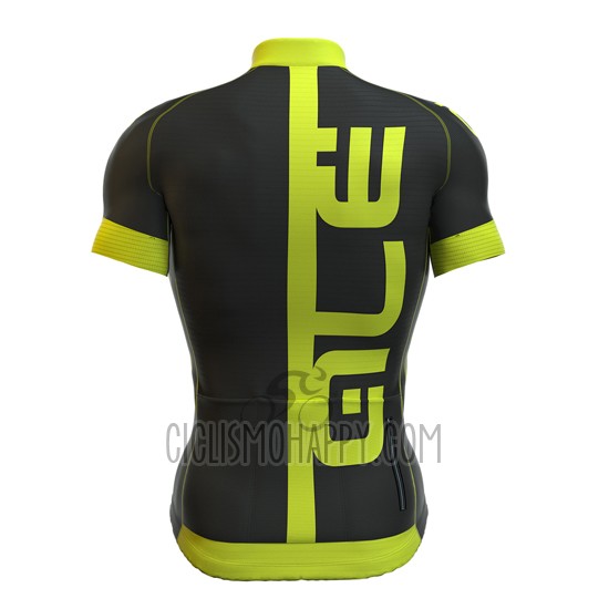ALE Cycling Jersey Bib Short 2016 Men Short Sleeve Green and Black