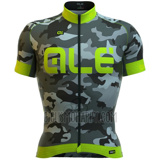 ALE Cycling Jersey Bib Short 2016 Men Short Sleeve Green and Gray