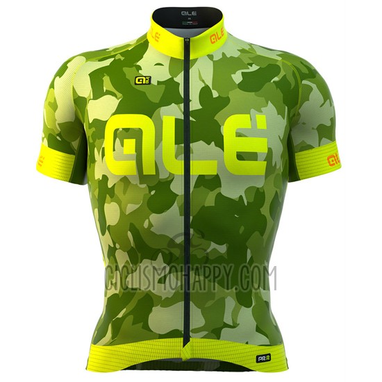 ALE Cycling Jersey Bib Short 2016 Men Short Sleeve Green and Yellow