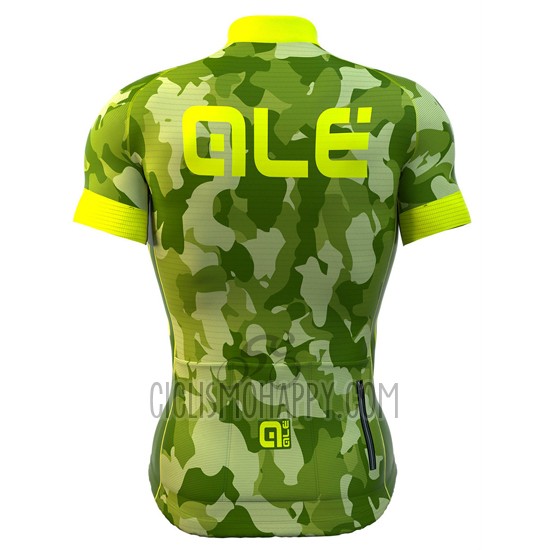 ALE Cycling Jersey Bib Short 2016 Men Short Sleeve Green and Yellow