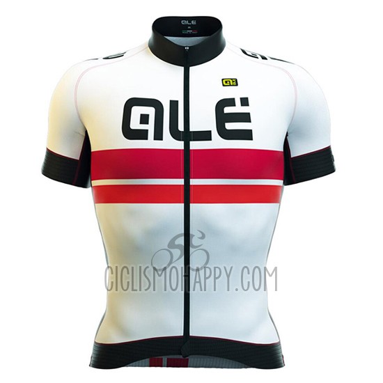 ALE Cycling Jersey Bib Short 2016 Men Short Sleeve White and Red