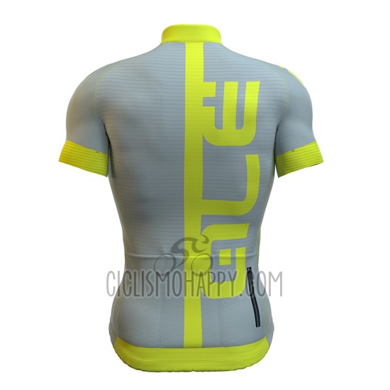 ALE Cycling Jersey Bib Short 2016 Men Short Sleeve Yellow and Gray