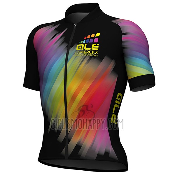 ALE Cycling Jersey Bib Short 2017 Men Short Sleeve Black
