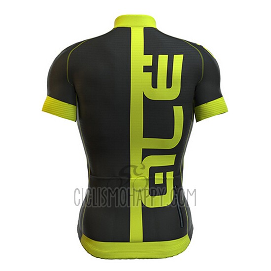 ALE Cycling Jersey Bib Short 2017 Men Short Sleeve Black and Green