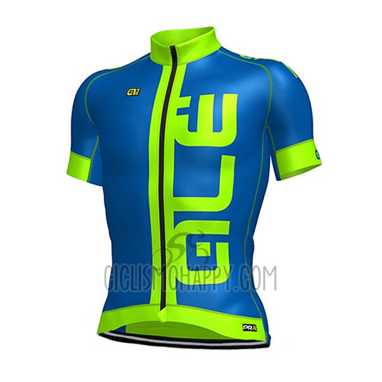 ALE Cycling Jersey Bib Short 2017 Men Short Sleeve Blue