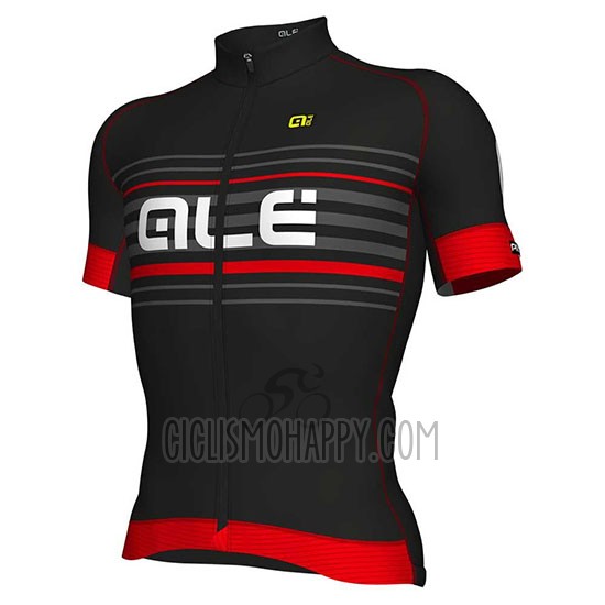 ALE Cycling Jersey Bib Short 2018 Men Short Sleeve Black and Red