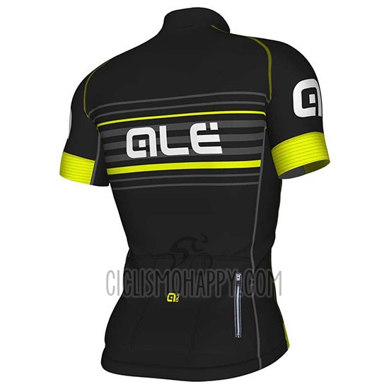 ALE Cycling Jersey Bib Short 2018 Men Short Sleeve Black and Yellow