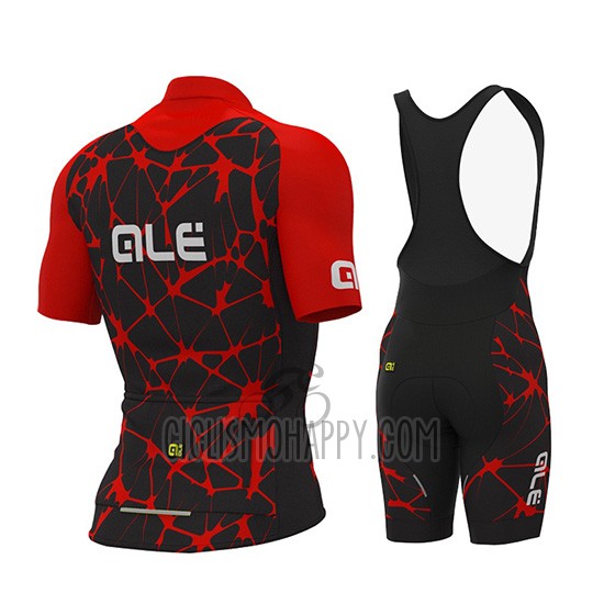 ALE Cycling Jersey Bib Short 2019 Men Short Sleeve Red
