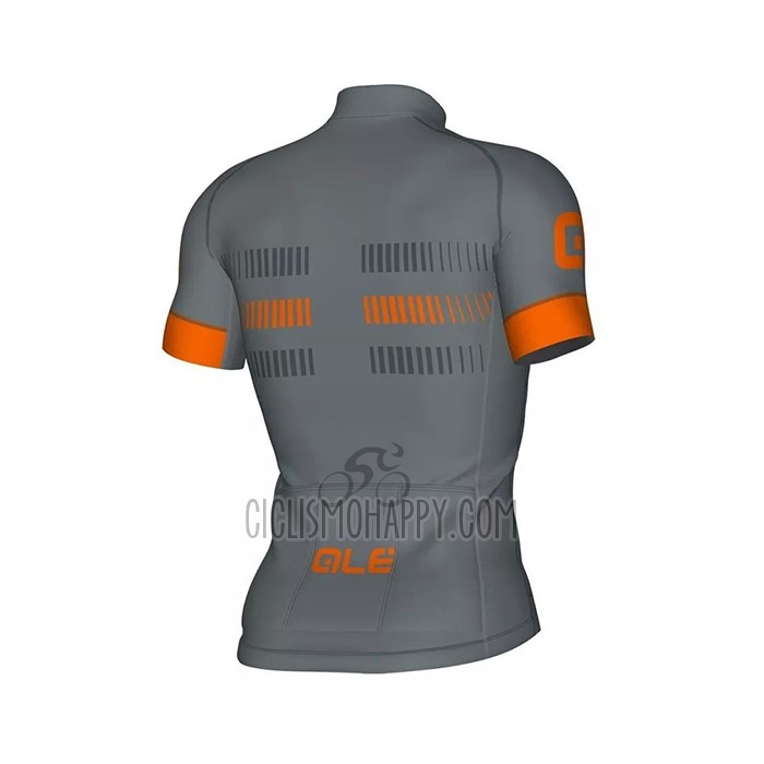 ALE Cycling Jersey Bib Short 2021 Men Short Sleeve Gray Orange