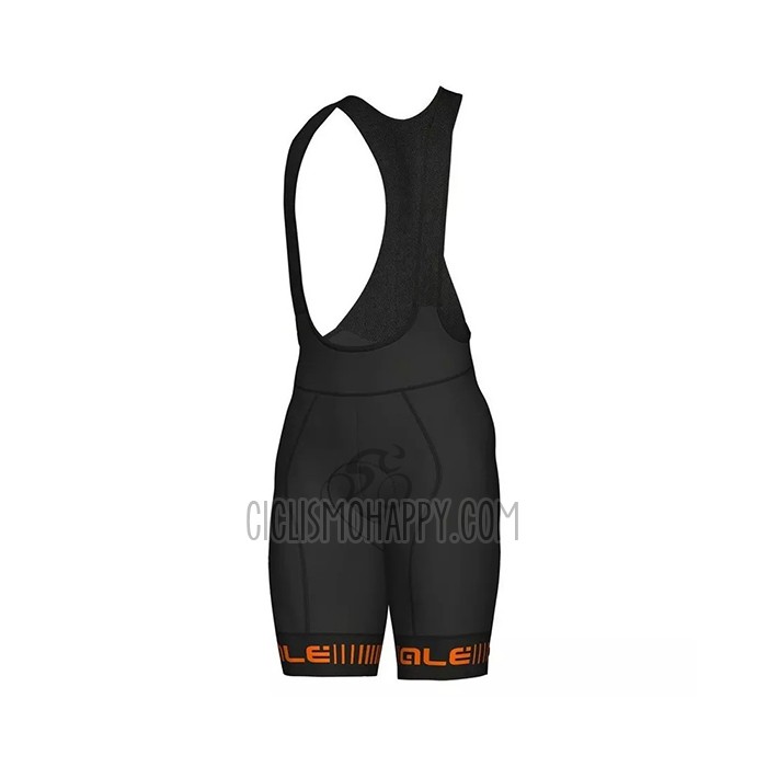 ALE Cycling Jersey Bib Short 2021 Men Short Sleeve Gray Orange
