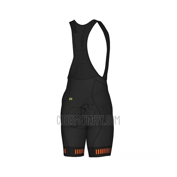 ALE Cycling Jersey Bib Short 2021 Men Short Sleeve Gray Orange