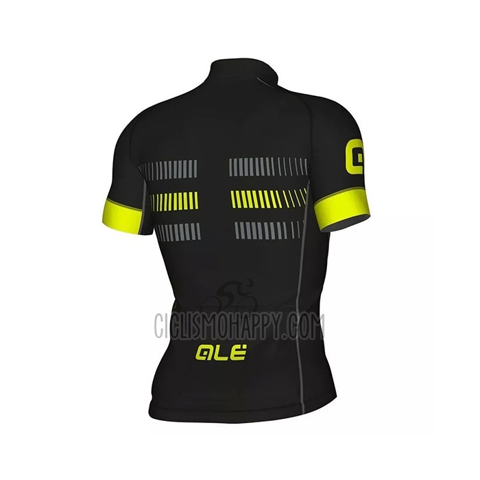 ALE Cycling Jersey Bib Short 2021 Men Short Sleeve Gray Yellow