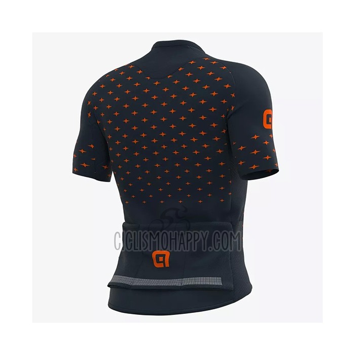 ALE Cycling Jersey Bib Short 2021 Men Short Sleeve Light Blue Orange