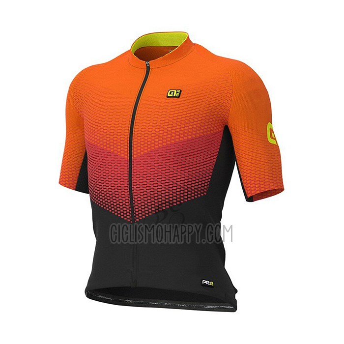 ALE Cycling Jersey Bib Short 2021 Men Short Sleeve Orange