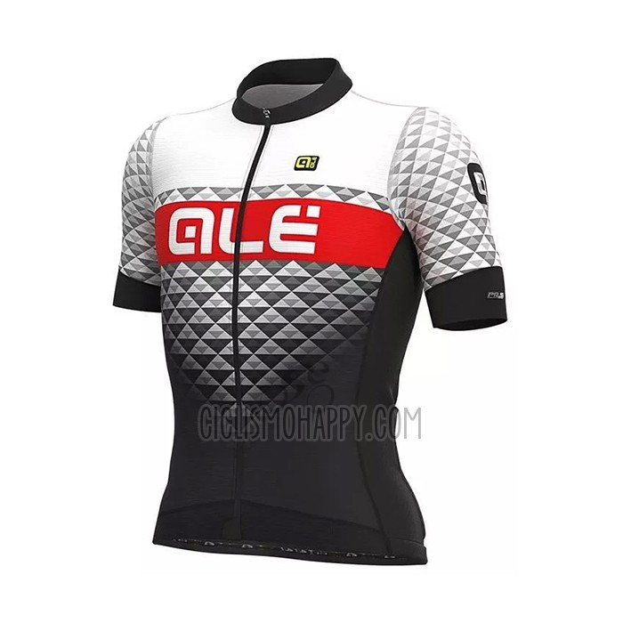 ALE Cycling Jersey Bib Short 2021 Men Short Sleeve White Black Red