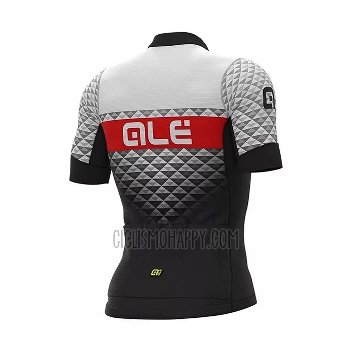 ALE Cycling Jersey Bib Short 2021 Men Short Sleeve White Black Red