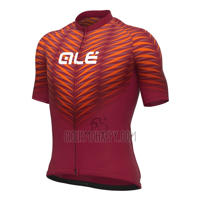 ALE Cycling Jersey Bib Short 2022 Men Short Sleeve Red