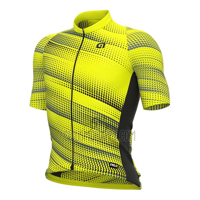 ALE Cycling Jersey Bib Short 2022 Men Short Sleeve Yellow
