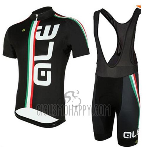 ALE Cycling Jersey Bib Tight 2016 Men Long Sleeve Black and White