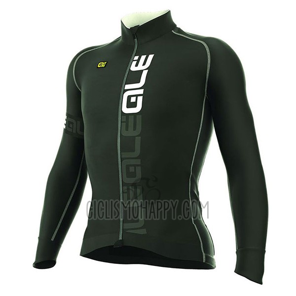 ALE Cycling Jersey Bib Tight 2017 Men Long Sleeve 3 Season Black and White