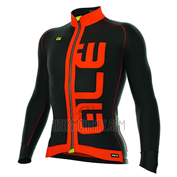 ALE Cycling Jersey Bib Tight 2017 Men Long Sleeve Adriatico Red and Black