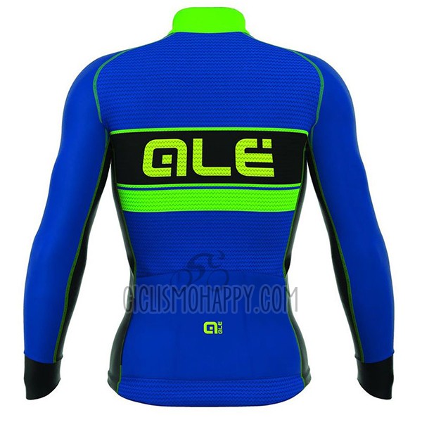 ALE Cycling Jersey Bib Tight 2017 Men Long Sleeve Bering Blue and Green