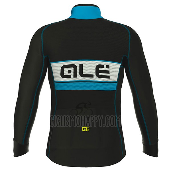 ALE Cycling Jersey Bib Tight 2017 Men Long Sleeve Bering Light Blue and Black